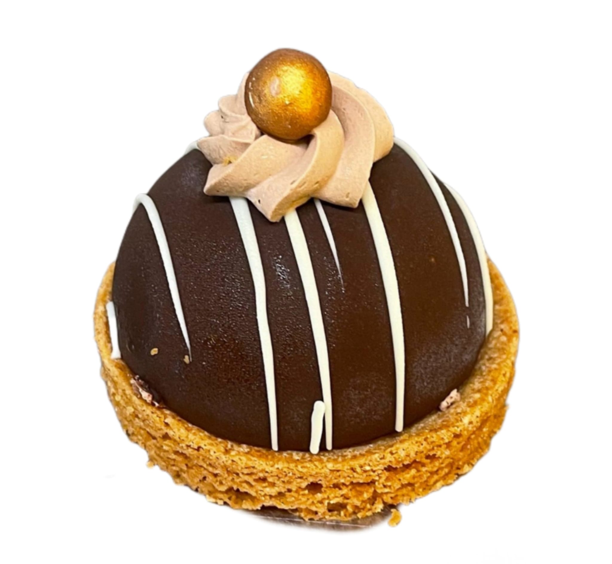 Chocolade bol op een slofbodem